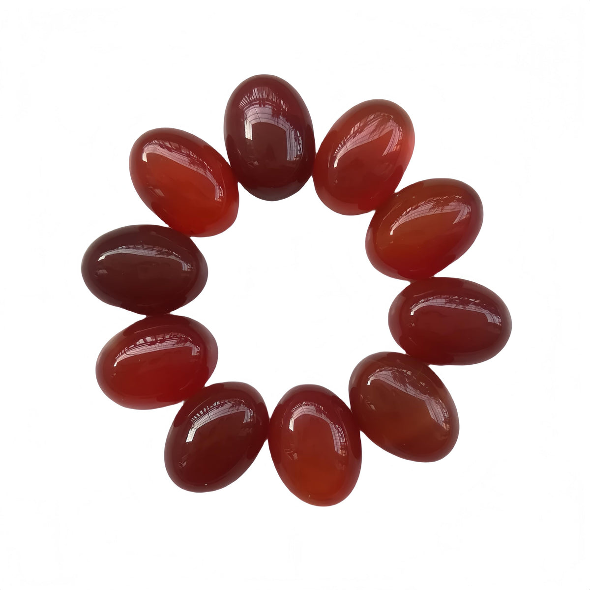 Sunshcat Carnelian oval flatback crystal 18x13mm for DIY jewelry and positive energy.