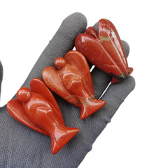 Sunshcat guardian angel carving in jasper helps balance emotions during meditation.