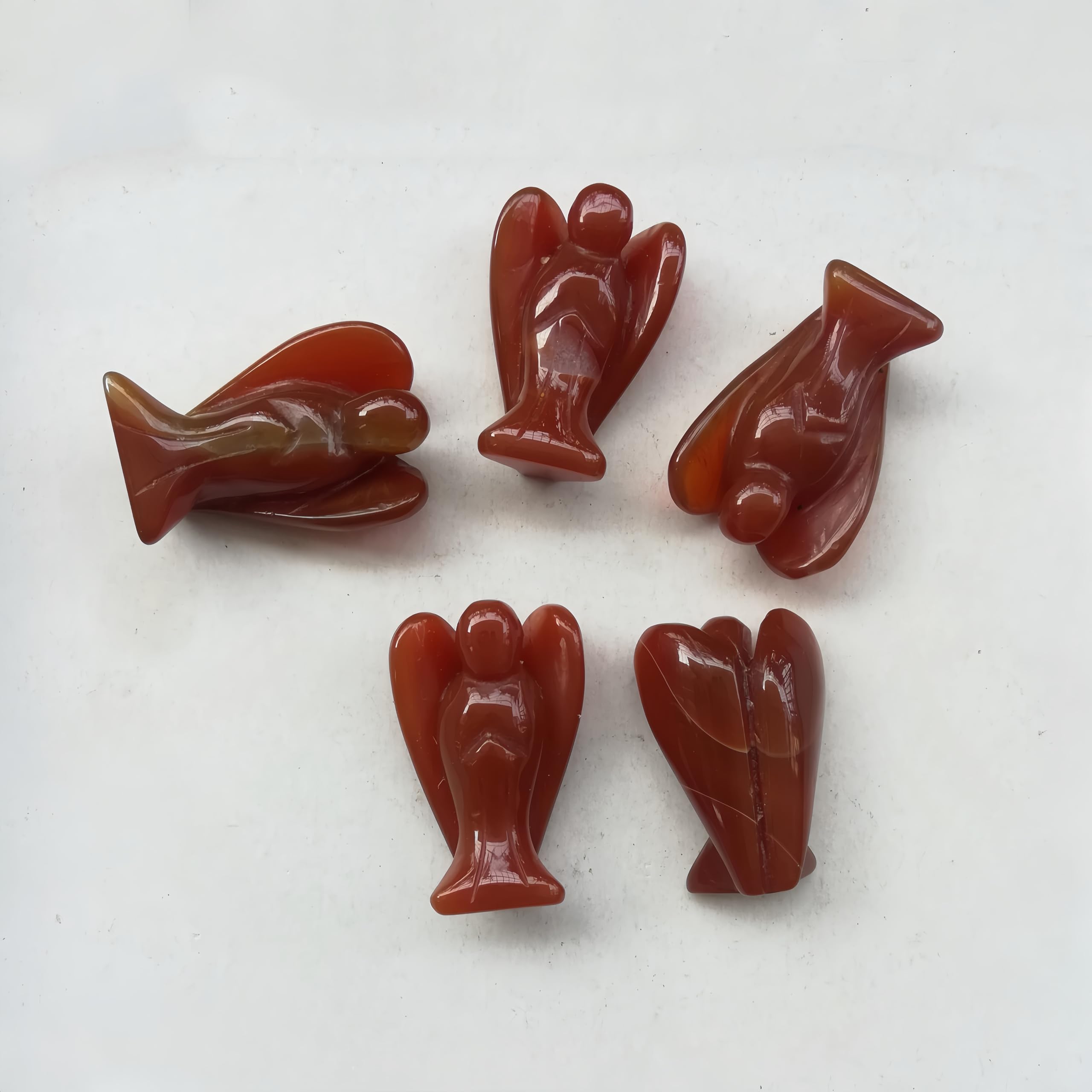 Sunshcat hand-carved crystal guardian angel for healing vibes and serenity.