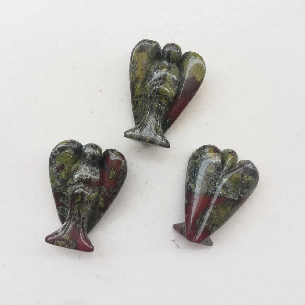 Sunshcat hand-carved dragon blood jasper with guardian symbolism for focus