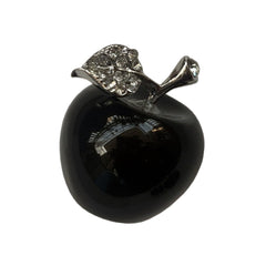 Sunshcat obsidian apple crystal statue on desk enhances focus and decor