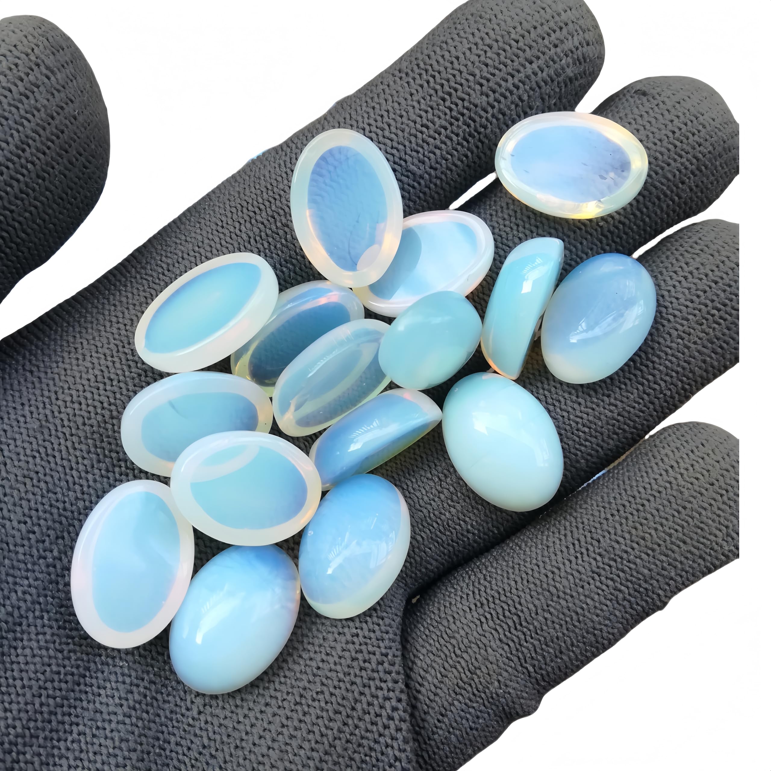 Sunshcat opalite oval flatback crystal elevates DIY jewelry with luminous color.