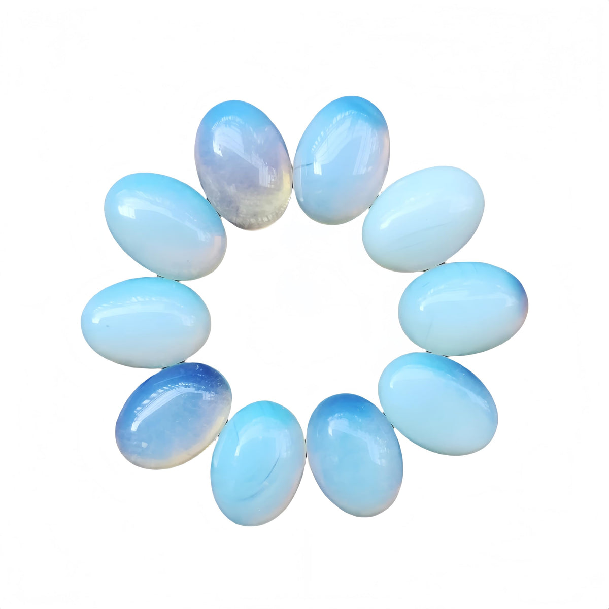 Sunshcat opalite oval flatback crystal 18x13mm boosts craft projects and aura balance.