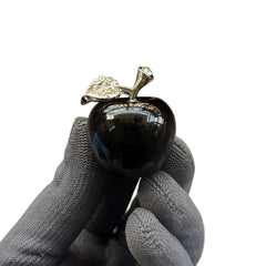 Sunshcat polished apple statue detail with sparkling rhinestones