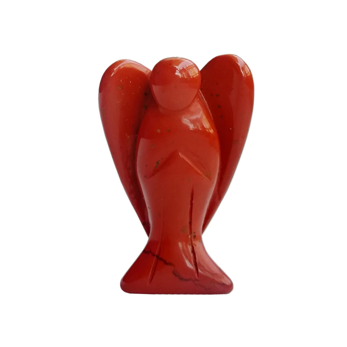 Sunshcat red jasper angel statue for calm energy and mindful moments.
