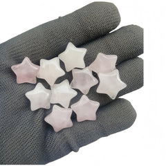 Sunshcat Rose Quartz star-shaped stone for meditation and DIY jewelry.