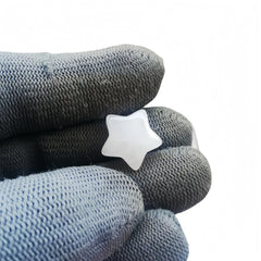 Sunshcat Rose Quartz star-shaped stone for calming focus in jewelry making.