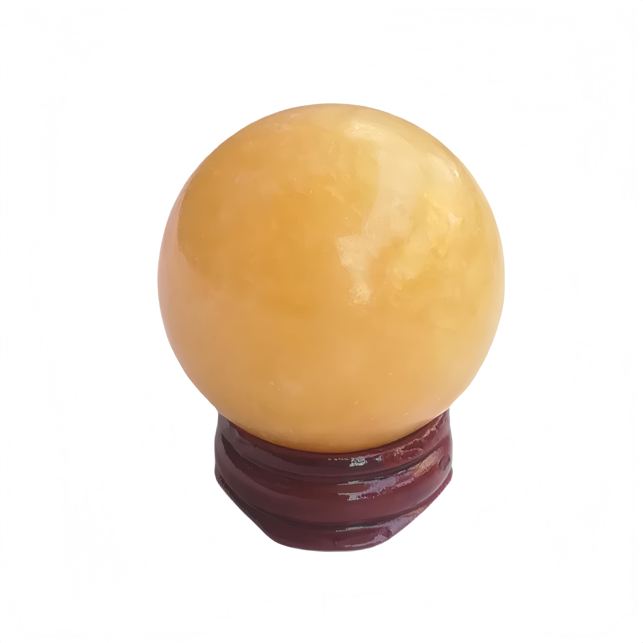 Sunshcat Yellow Jade crystal ball closeup for meditation energy