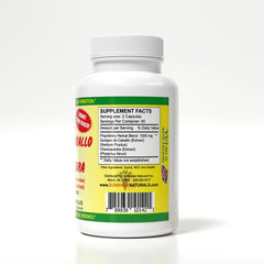 Sunshine Naturals label detail highlights natural extracts of Guisazo de Caballo and Chancapiedra.