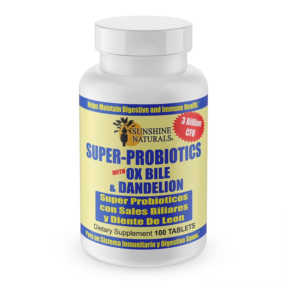 Sunshine Naturals Super Probiotics bottle cap for daily gut support.