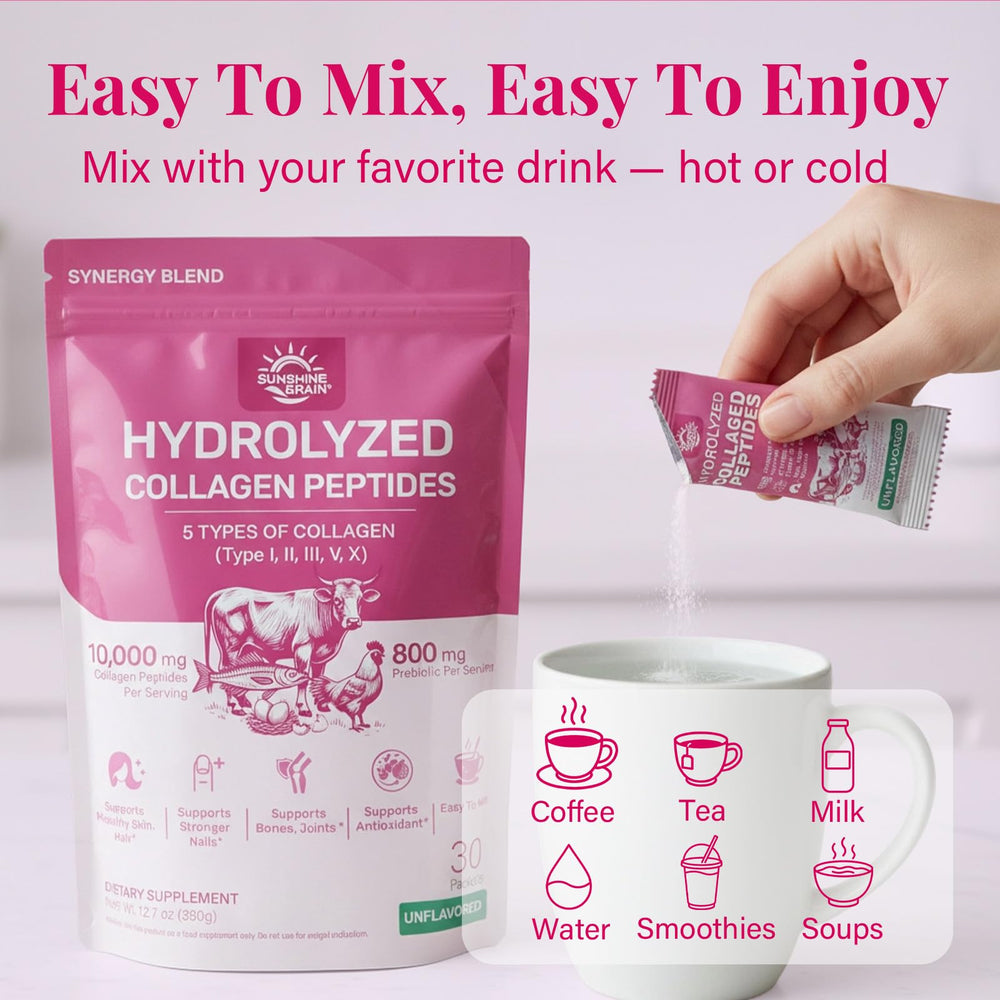 Sunshine & Rain 800 mg prebiotic fiber supports gentle digestive balance.