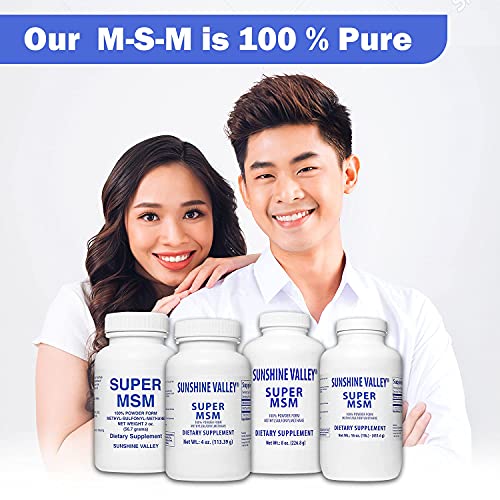 Sunshine Valley MSM unflavored powder scoop ready to add to smoothies