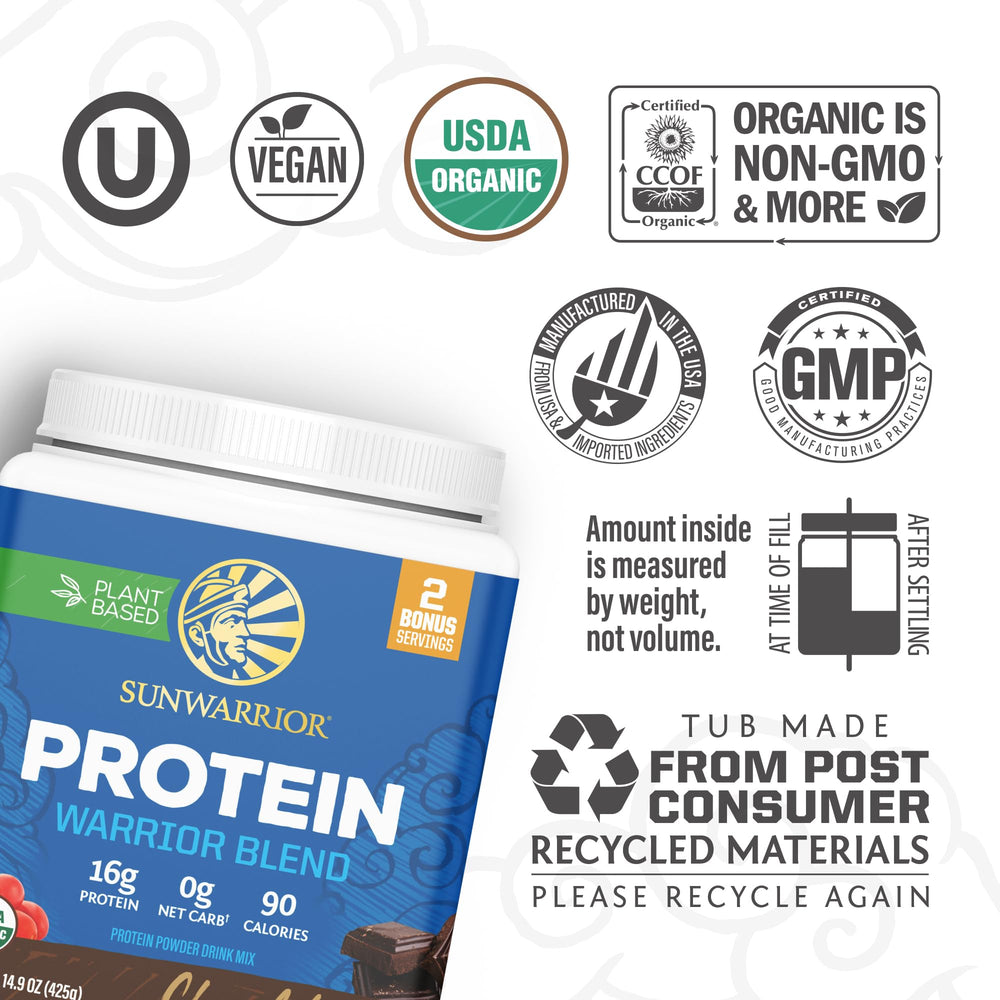 Sunwarrior active athlete preparing a protein shake.