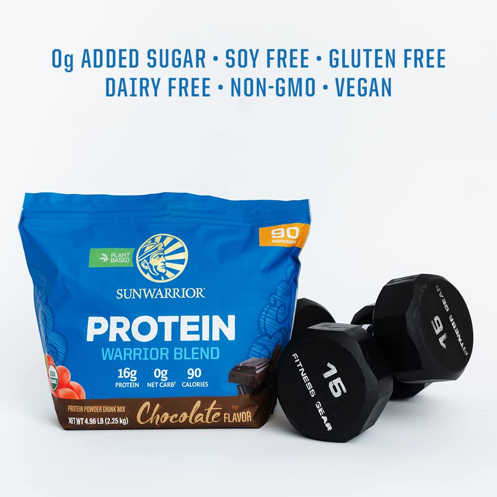 Sunwarrior athlete mixing shake for on-the-go vegan protein fueling.