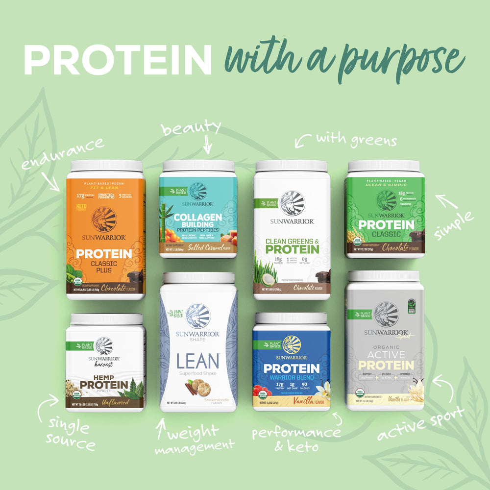 Sunwarrior Beauty Greens smoothie-ready blend with vibrant fruits