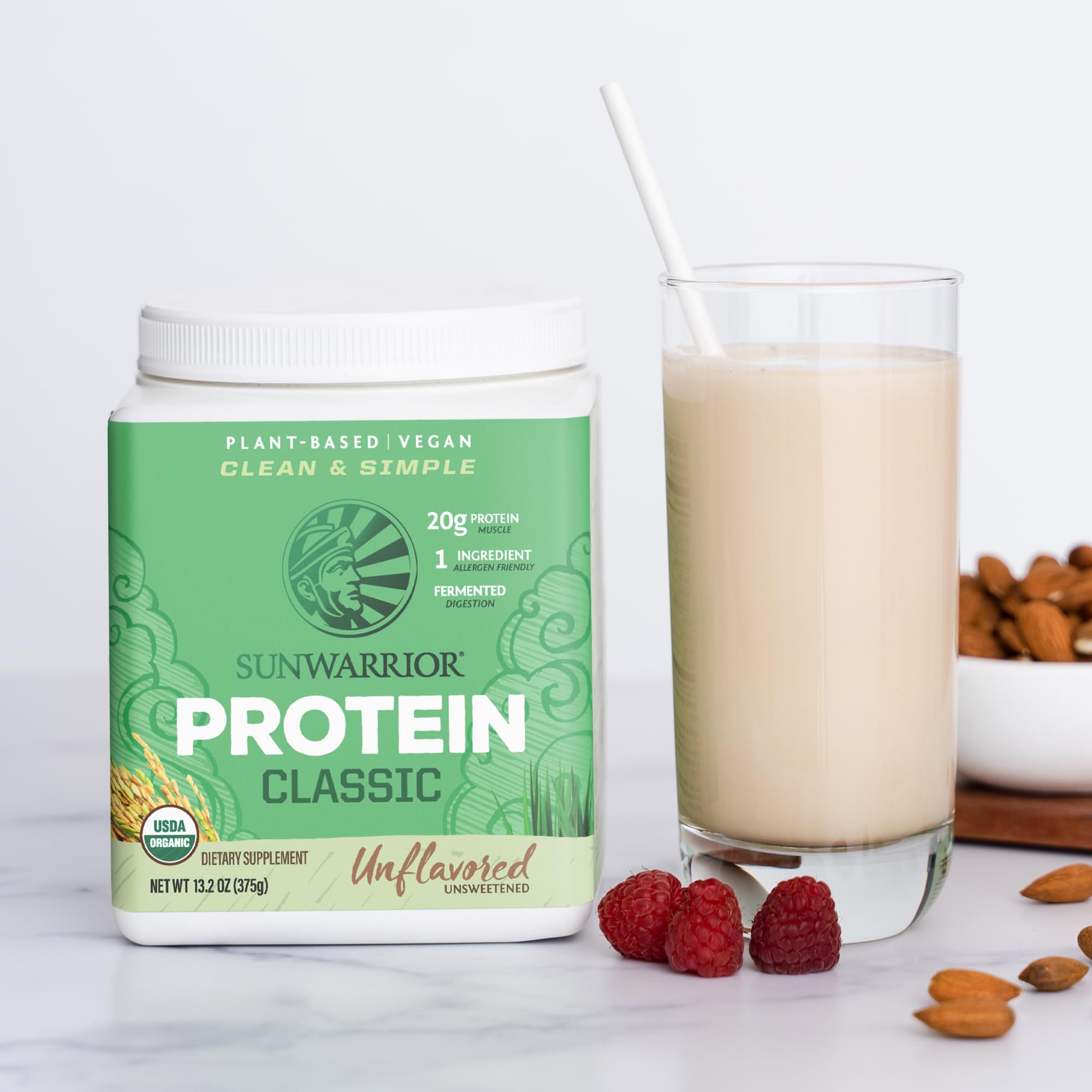 Sunwarrior Brown Rice Protein Sprouted Brown Rice Ingredient, natural protein source.