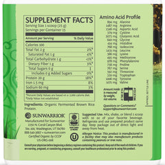 Sunwarrior Brown Rice Protein Texture Close-Up, smooth powder for easy blending.