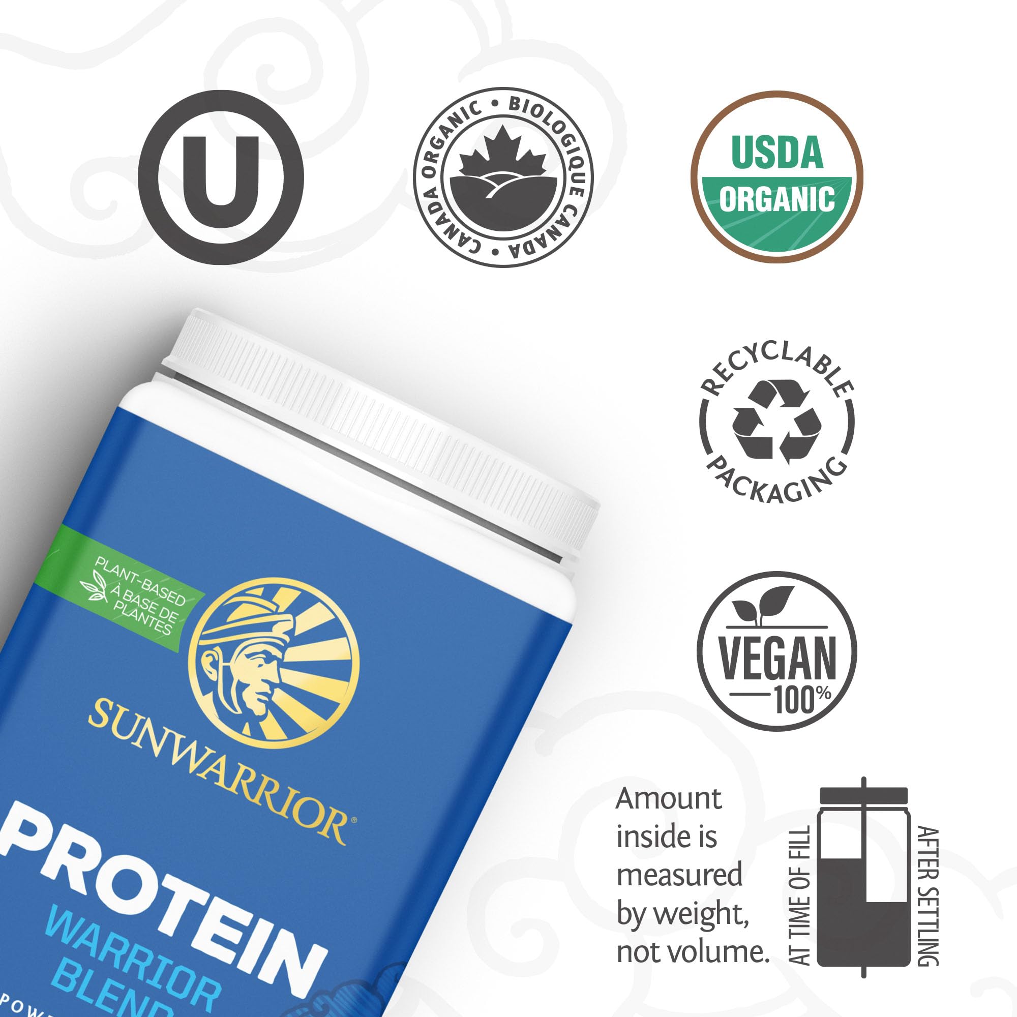 Sunwarrior chocolate organic protein powder shake in glass for a quick meal