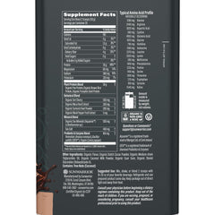 Pouring Sunwarrior chocolate protein powder for quick, creamy shakes