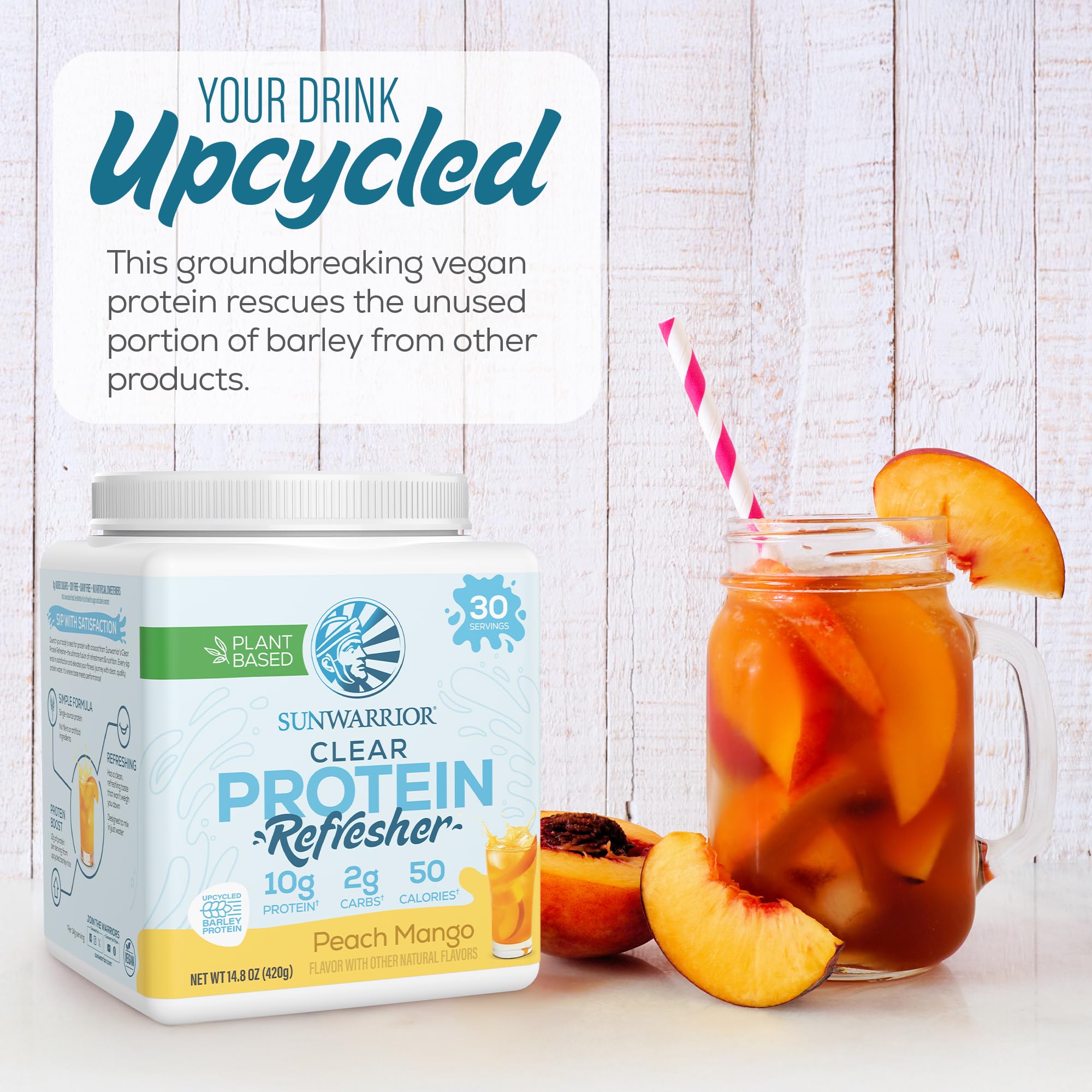 Sunwarrior Clear Protein foaming during mixing, then a smooth drink.