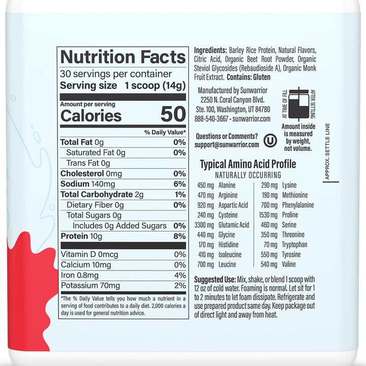 Sunwarrior Clear Protein Watermelon glass mix—quick, easy protein with hydration on the go.