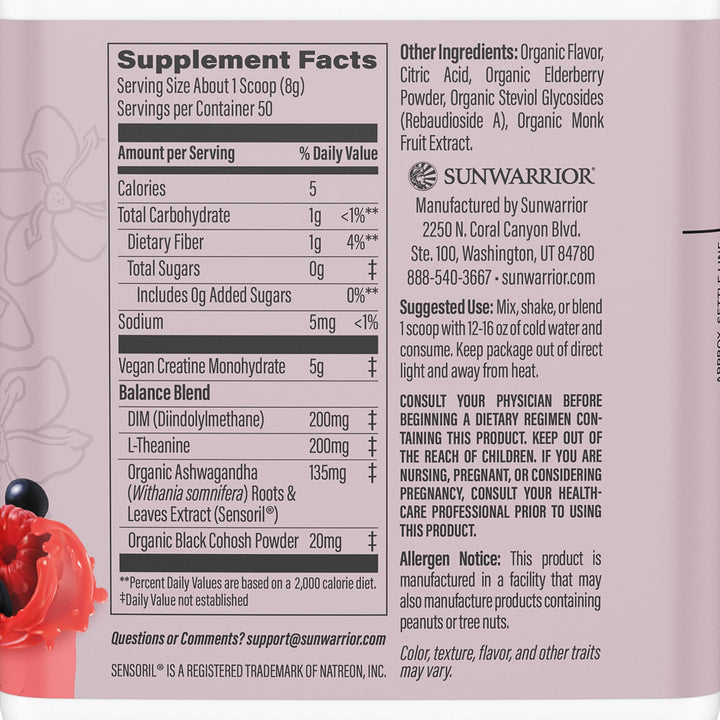 Sunwarrior Creatine for Women scoop pouring to show easy mixing and on-the-go energy