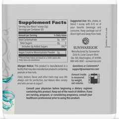 Sunwarrior Creatine Monohydrate scoop enabling easy dosing for workouts