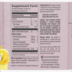 Sunwarrior Creatine Monohydrate Yuzu Coconut scoop ready for post-workout recharge.