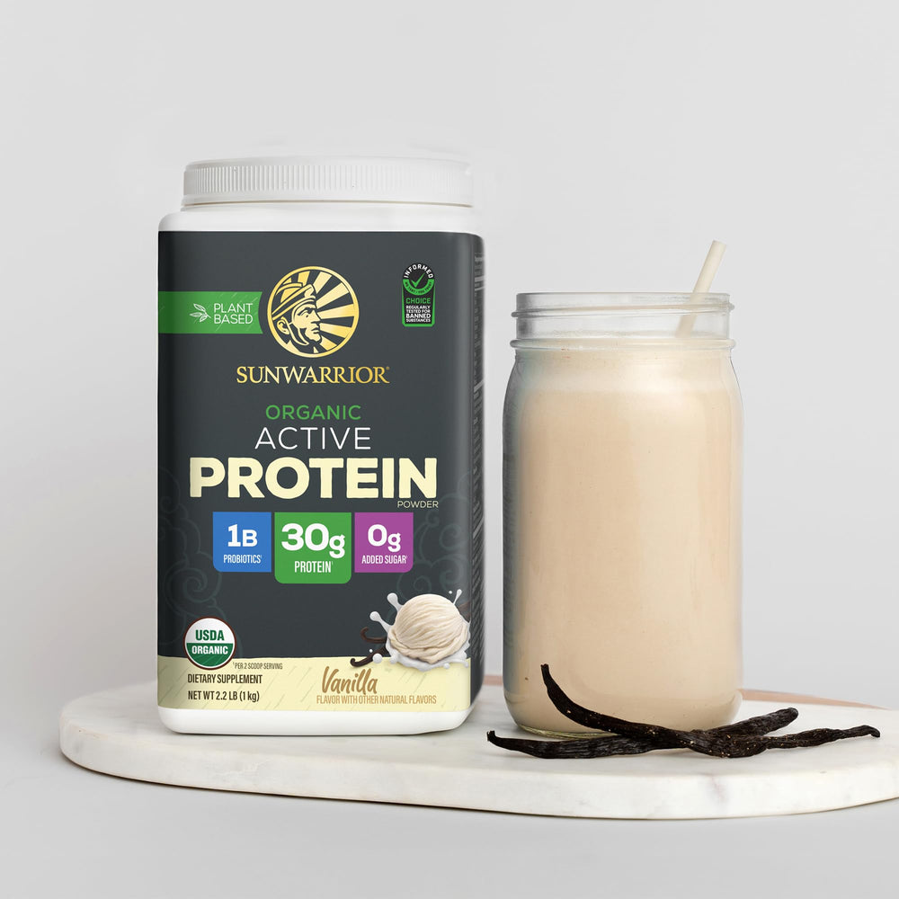 Sunwarrior dairy-free gluten-free label signals allergen-friendly protein