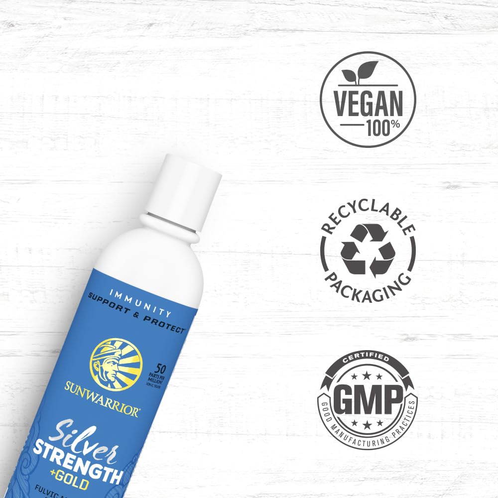 Sunwarrior Fulvic Acid Complex drops pour for easy daily use.