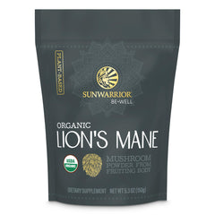 Sunwarrior Lions Mane Powder in a 150g pouch supports focus and daily mental sharpness.