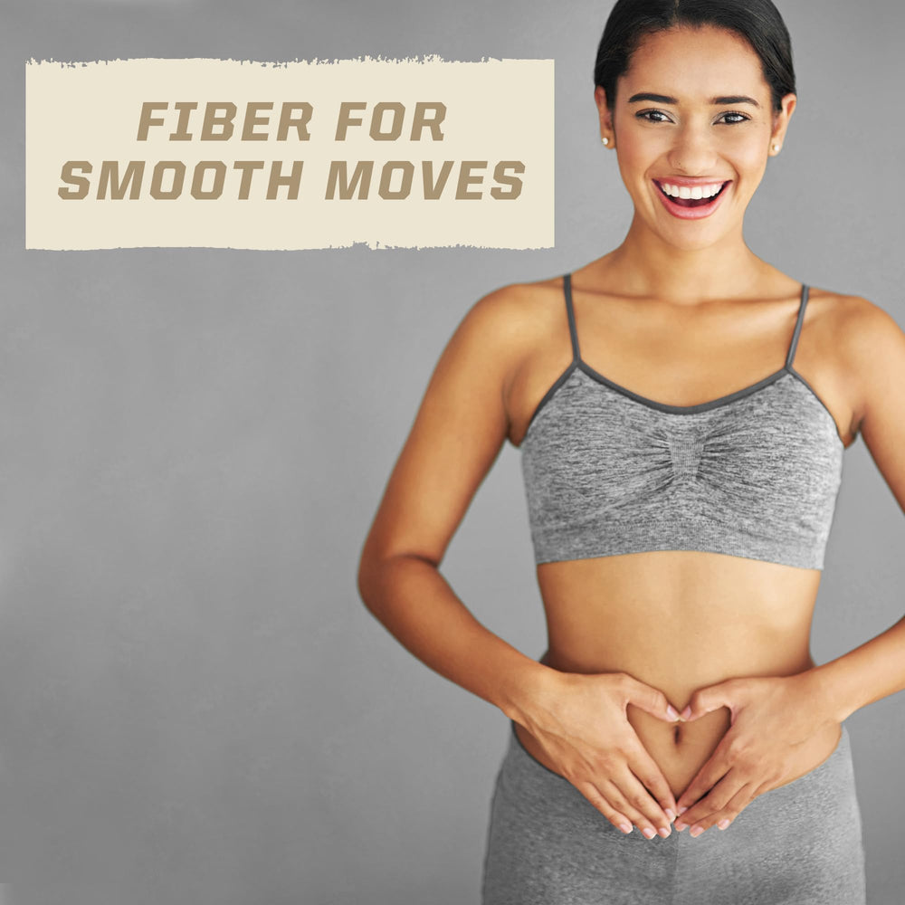 Sunwarrior Organic Psyllium Husk Powder daily-use setup, promoting consistent daily fiber intake.