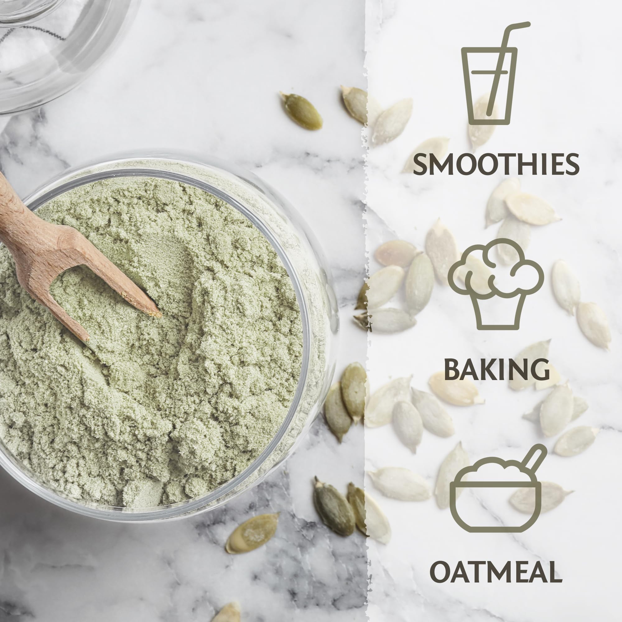 Baking with Sunwarrior Organic Pumpkin Seed Protein for extra plant-based protein.