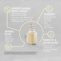 Sunwarrior vanilla protein powder with probiotic enzymes for digestion