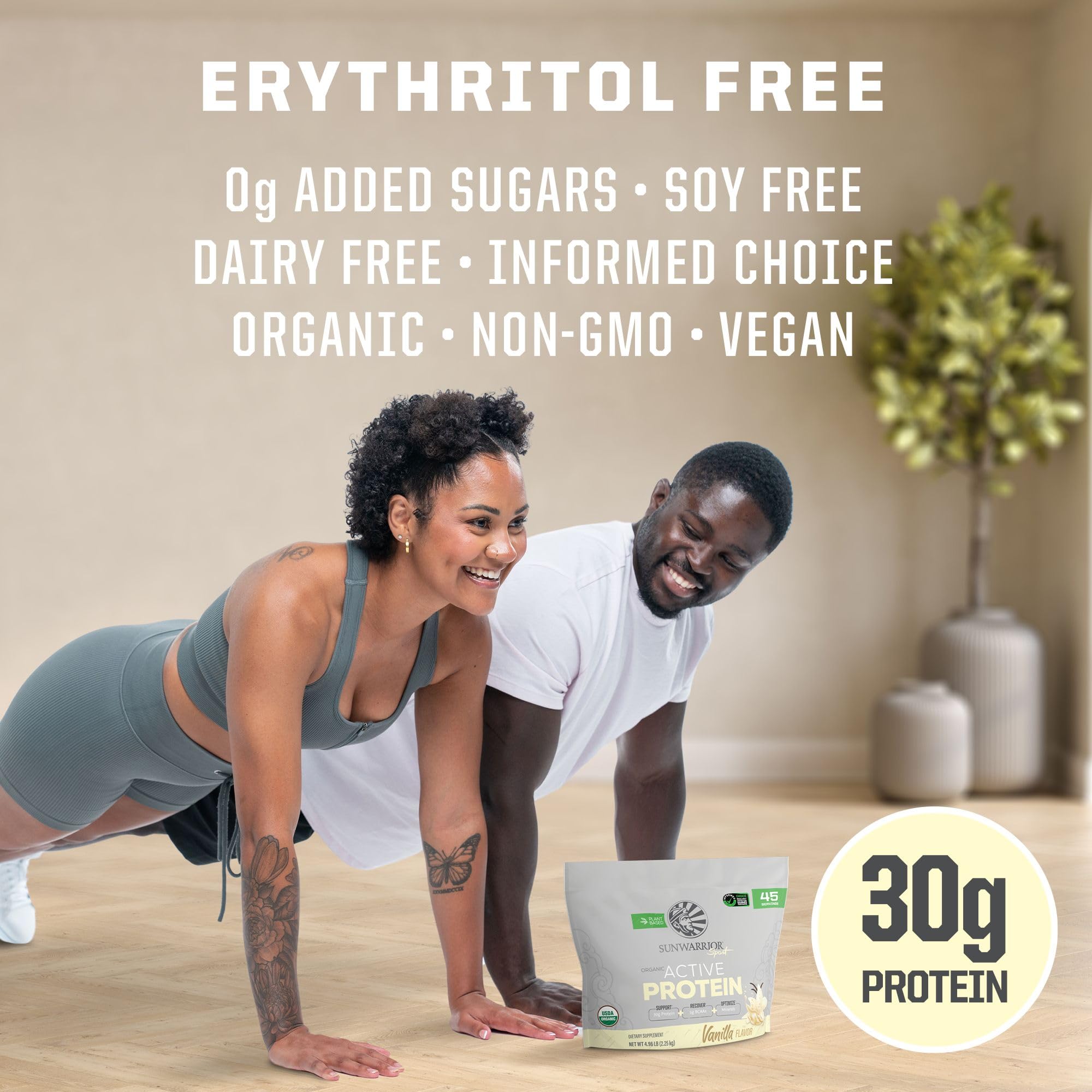 Sunwarrior vanilla rice pumpkin pea proteins blend for balanced vegan nutrition