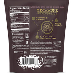 Sunwarrior Turkey Tail powder close-up highlights fine texture ideal for smoothies.