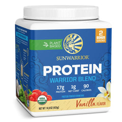Sunwarrior vanilla vegan protein bottle pour for on-the-go energy