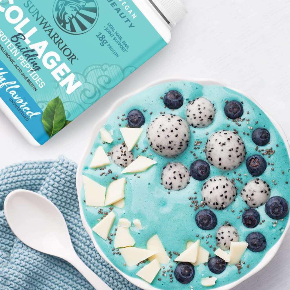 Sunwarrior collagen powder dissolves quickly for smooth drinks