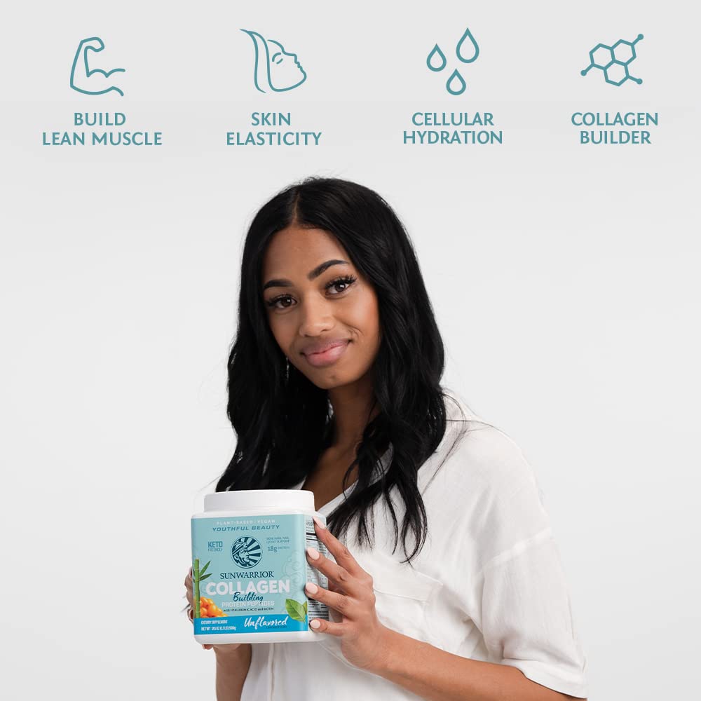 Sunwarrior ingredients label highlights clean, allergen-conscious plant-based formula