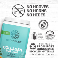 Sunwarrior vegan collagen protein powder chocolate shake ready for daily routine