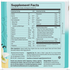 Sunwarrior scoop added to a glass for a quick, protein-rich shake