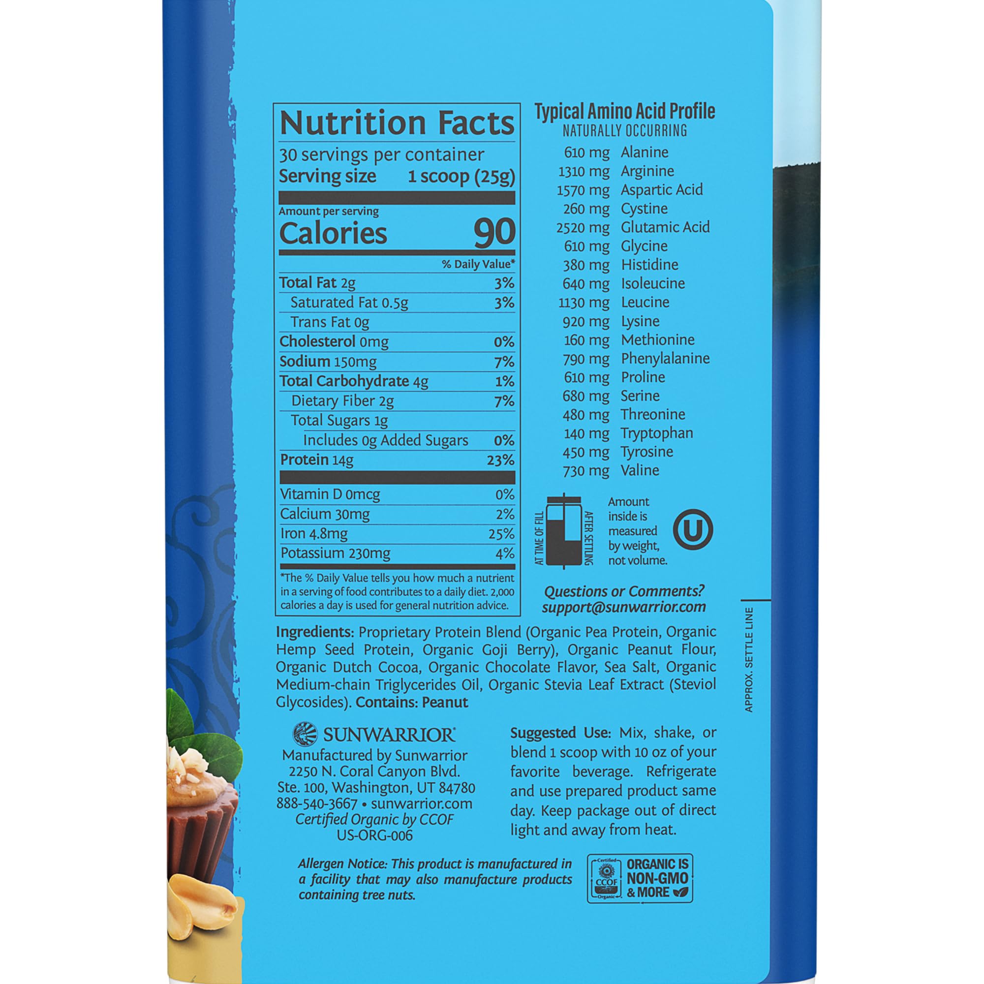 Sunwarrior Warrior Blend vegan protein powder bag front