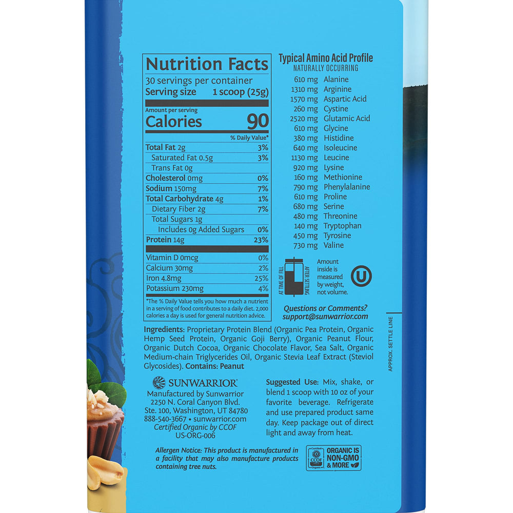 Sunwarrior Warrior Blend vegan protein powder bag front