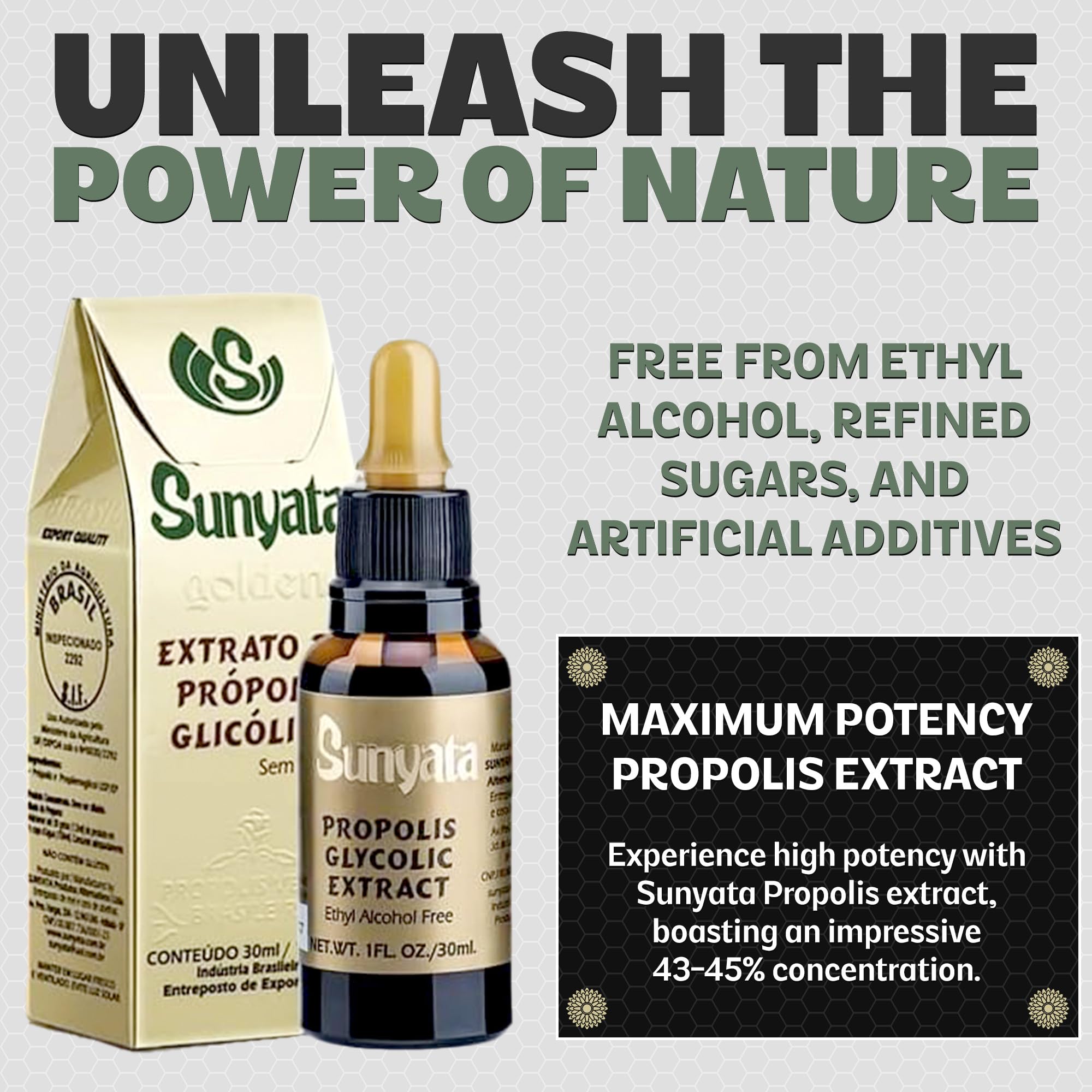 Sunyata alcohol-free liquid provides convenient use and potential fast absorption.