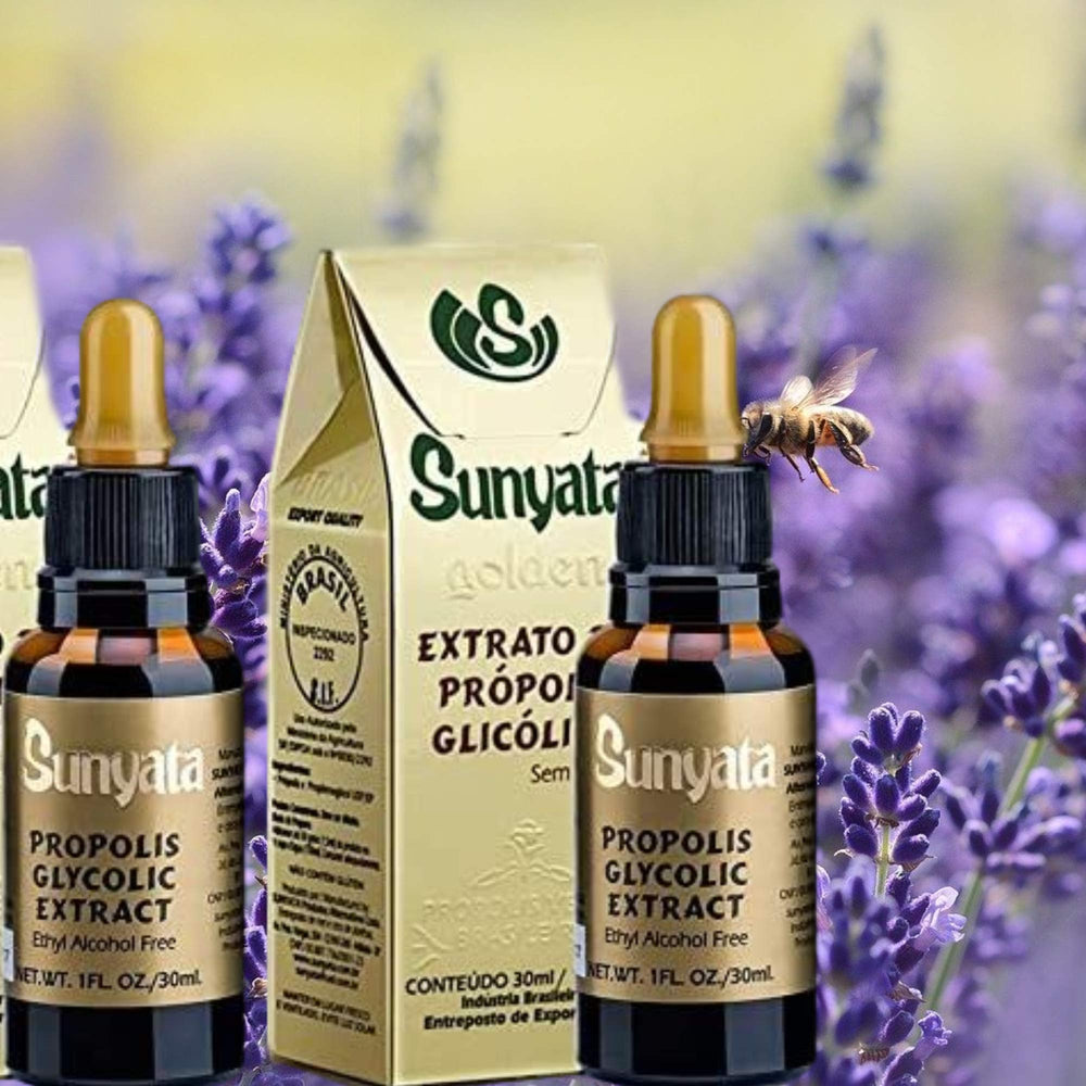 Sunyata limited edition bottle design signaling unique propolis quality