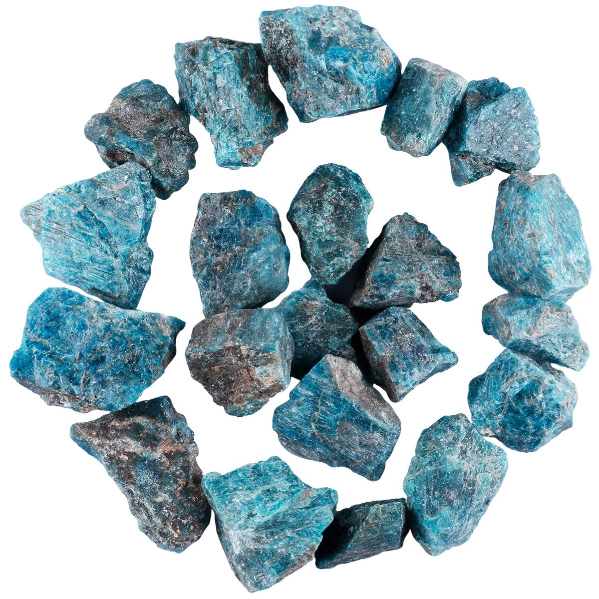 SUNYIK Blue Apatite rough stones for jewelry making and resin crafts