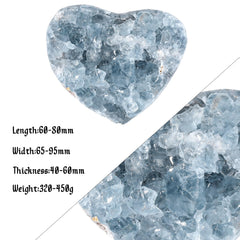 SUNYIK blue celestite cluster geode side view enhances ambient focus