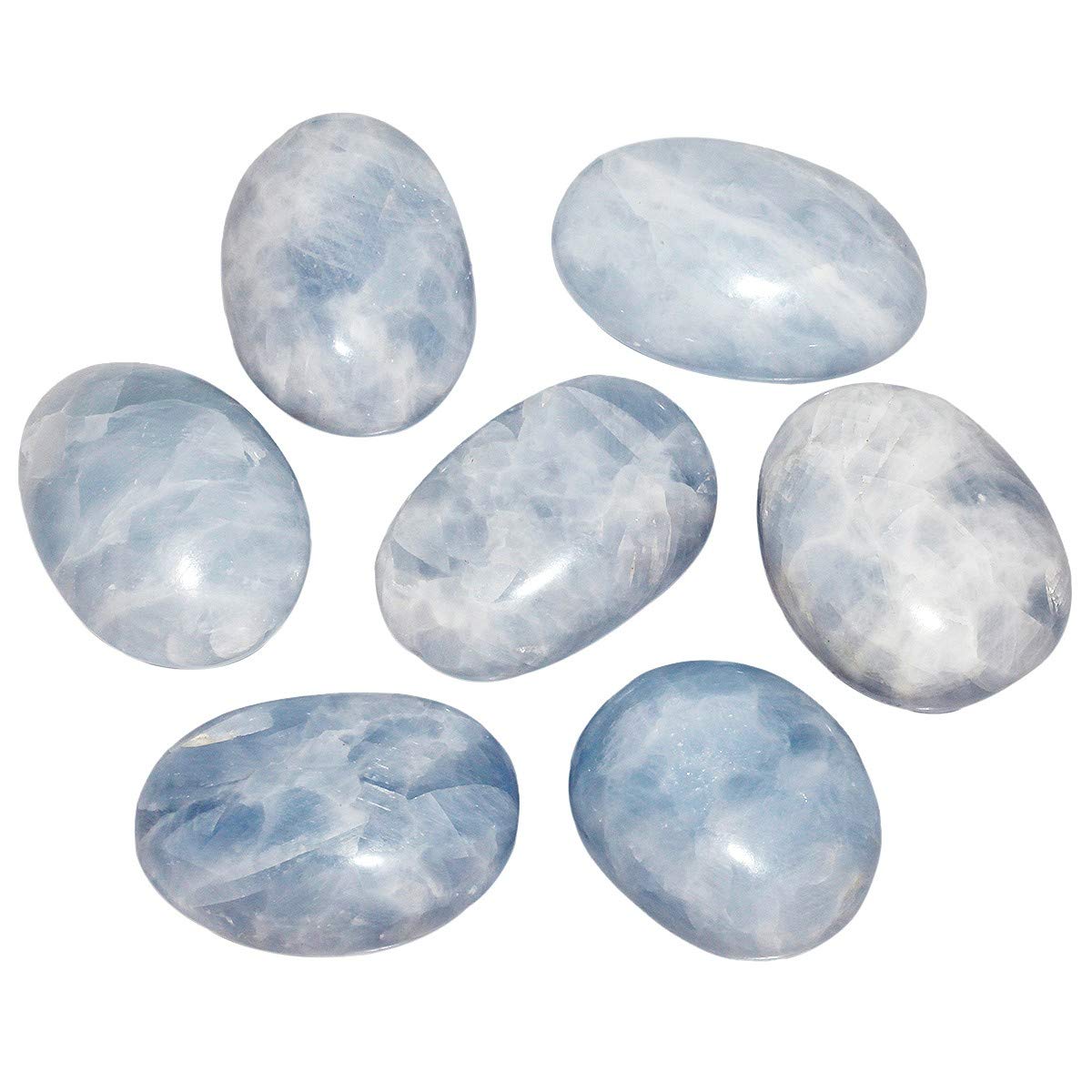 SUNYIK blue celestite worry stone promotes relaxation and clarity during daily routines