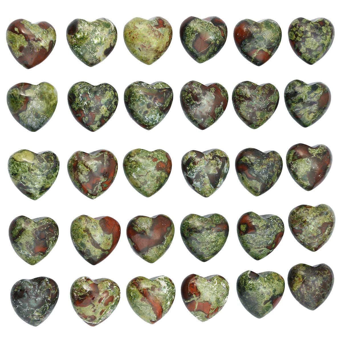 SUNYIK dragon blood jasper pocket stone set for energy balance on the go.