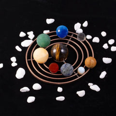SUNYIK energy crystal balls suggest calm focus and mood enhancement in workspaces.